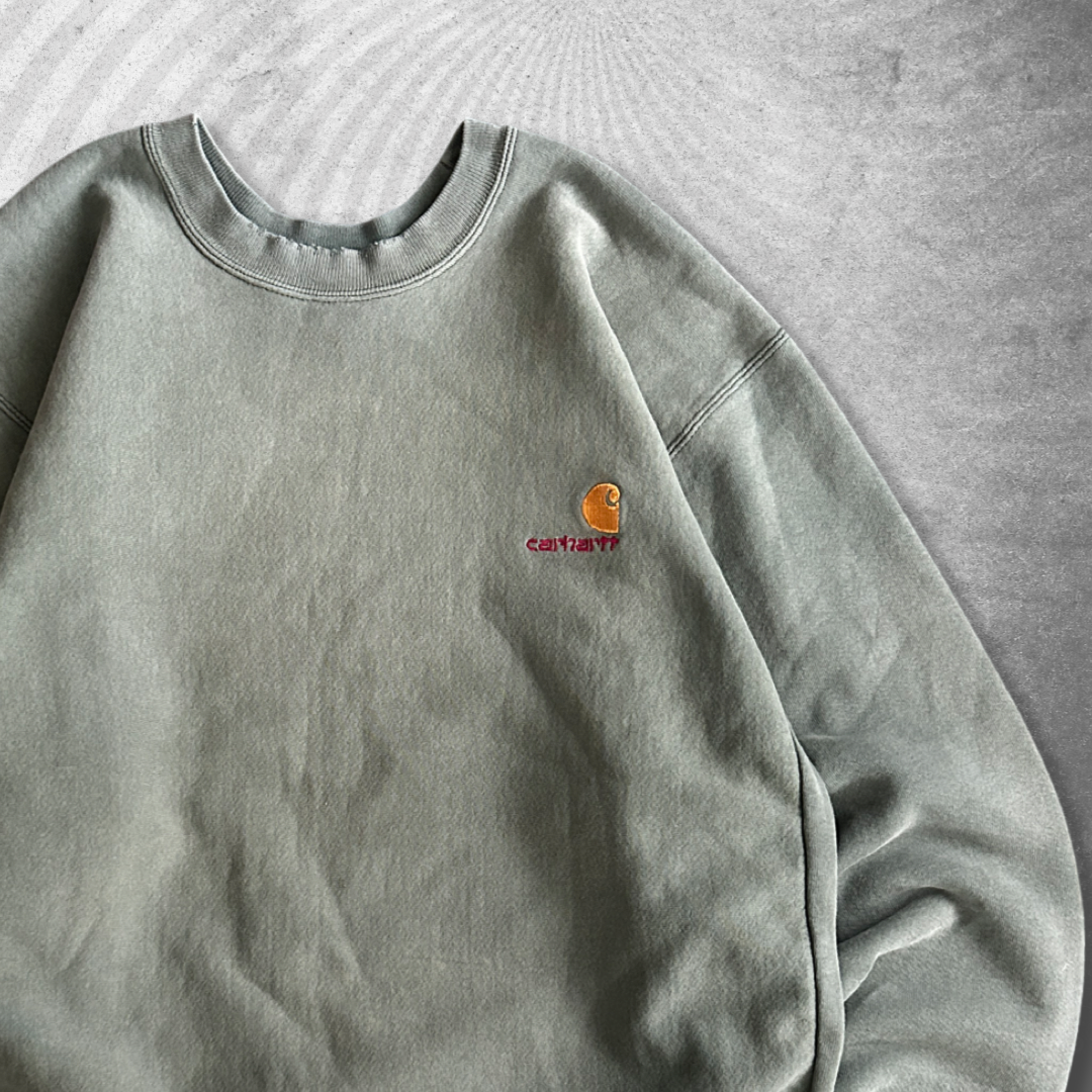 Sage Green Carhartt Sweatshirt 1990s (L)