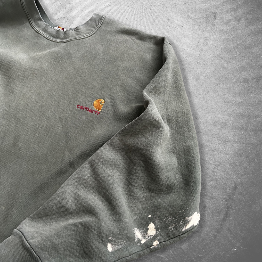 Sage Green Carhartt Sweatshirt 1990s (L)