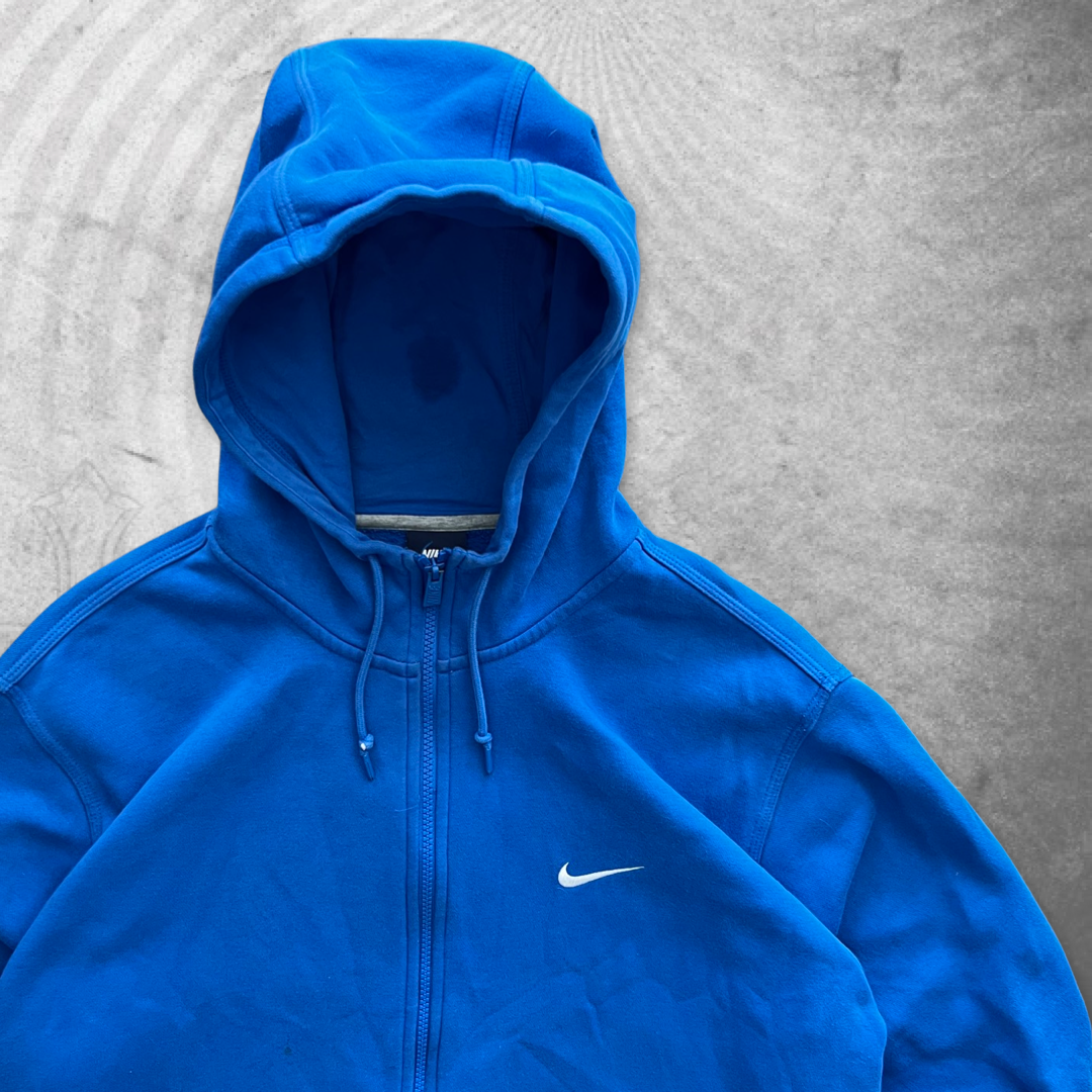 Cobalt Blue Nike Hooded Jacket 2000s (XL)