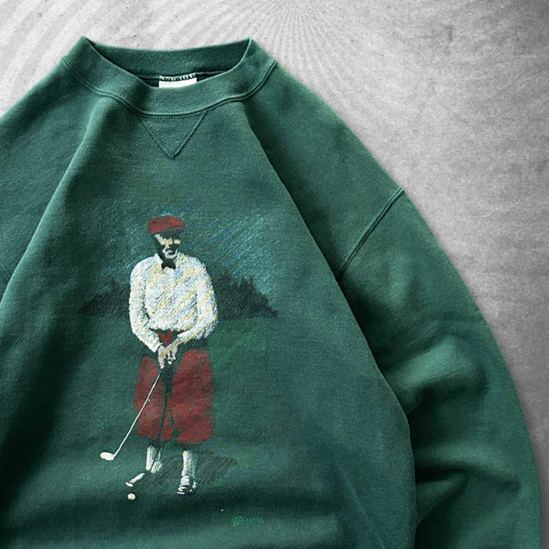 Forrest Green Golf Sweatshirt 1990s (M)