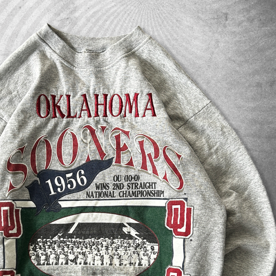 Grey Oklahoma Sooners Sweatshirt 1990s (L)