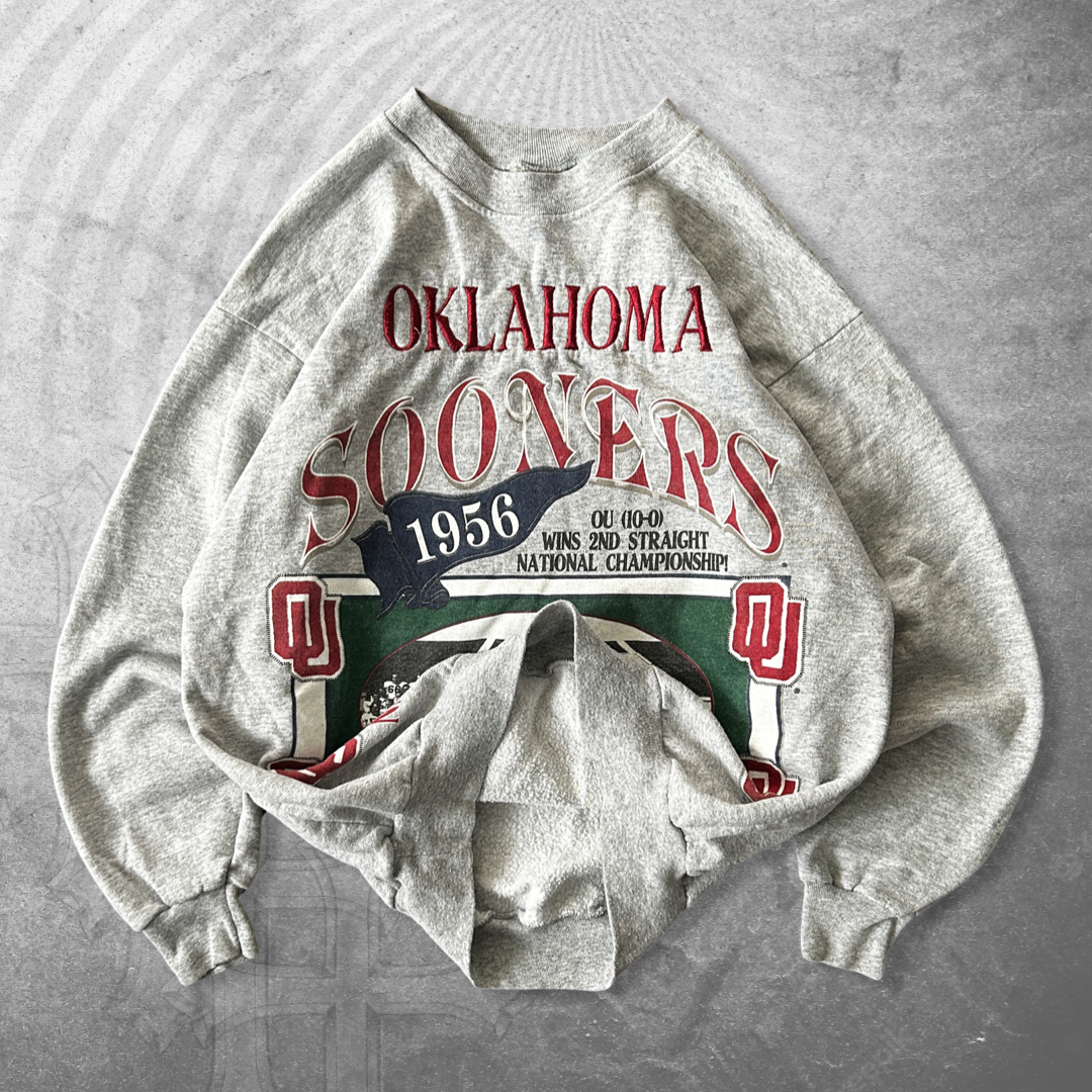 Grey Oklahoma Sooners Sweatshirt 1990s (L)