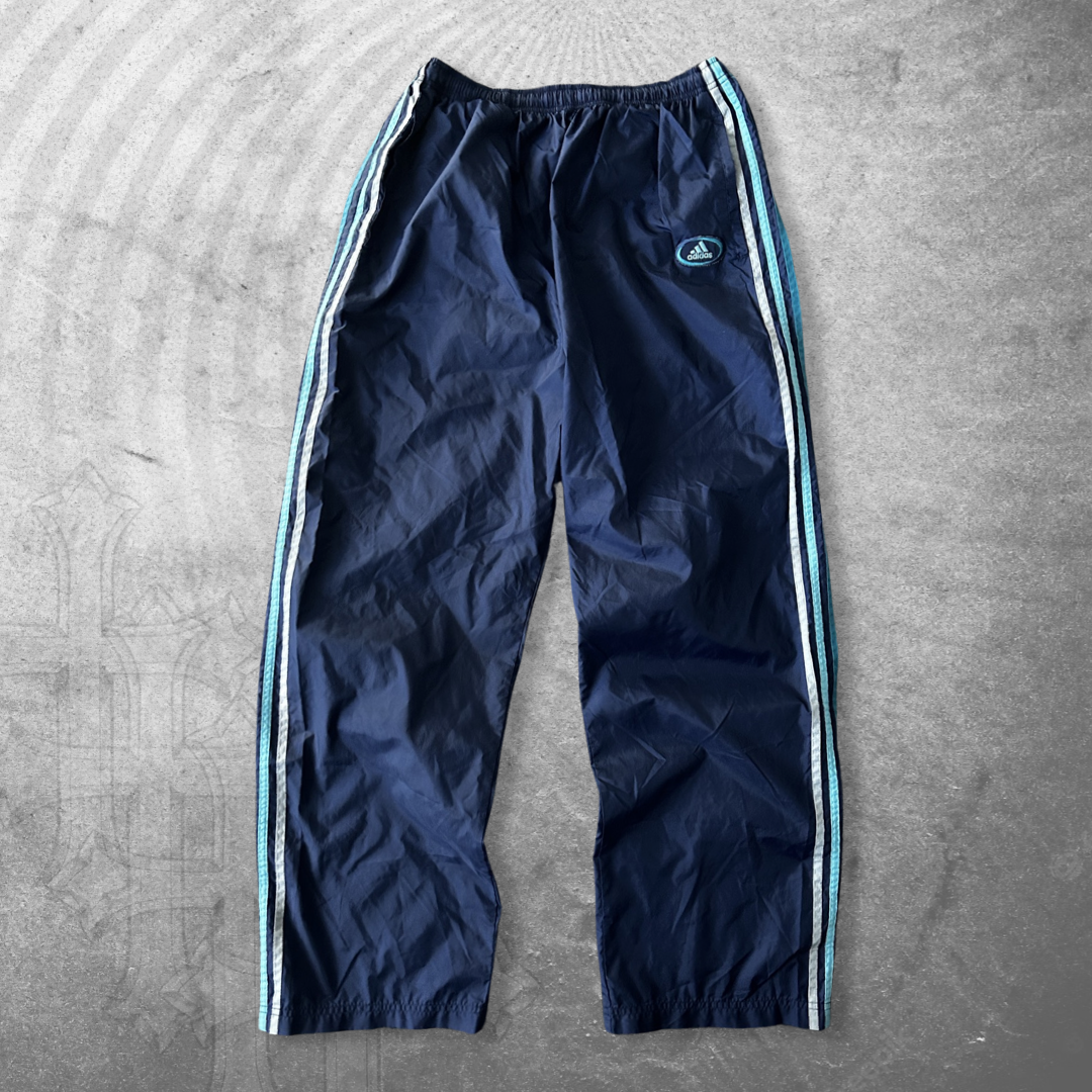 Navy Adidas Track Pants 1990s (XL)