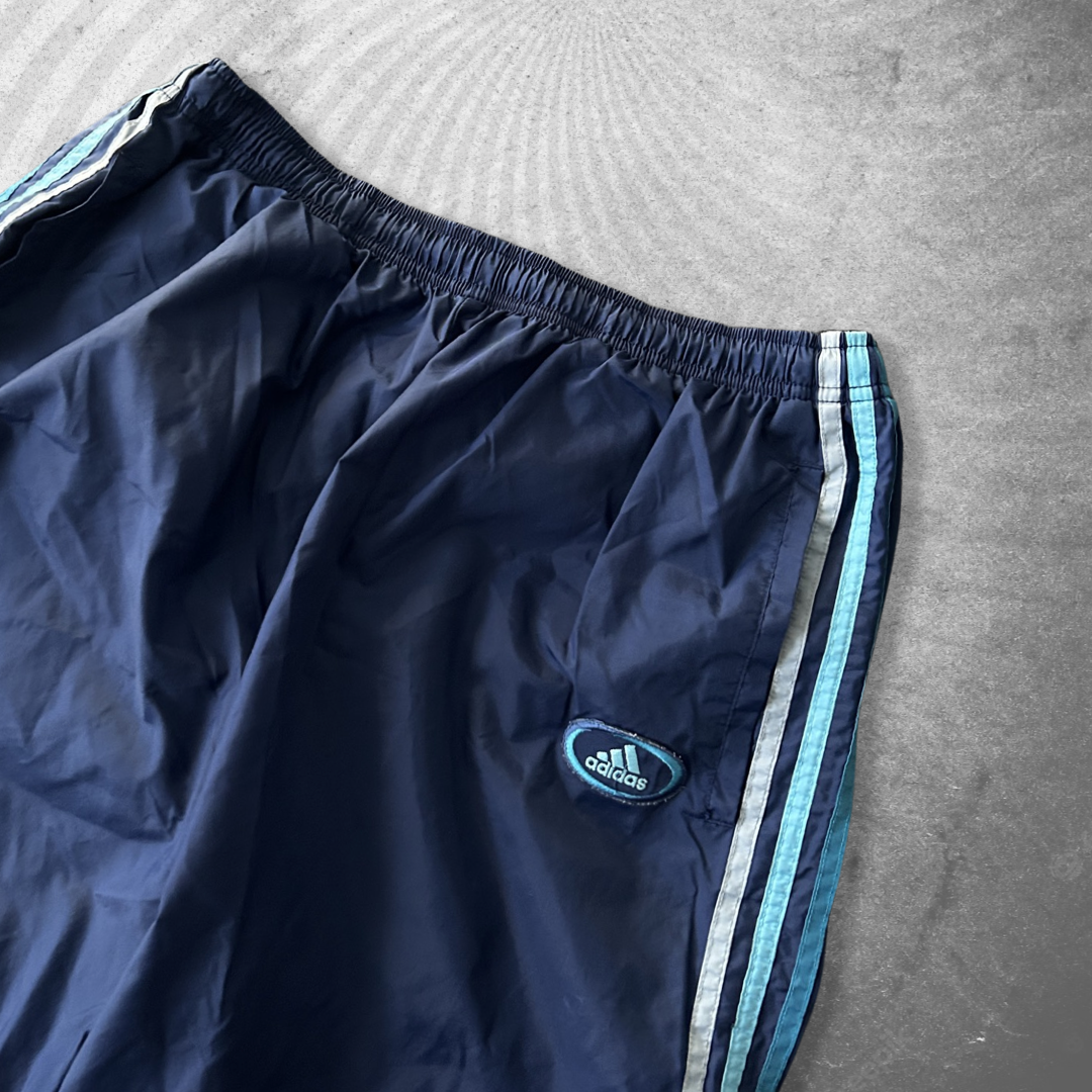 Navy Adidas Track Pants 1990s (XL)
