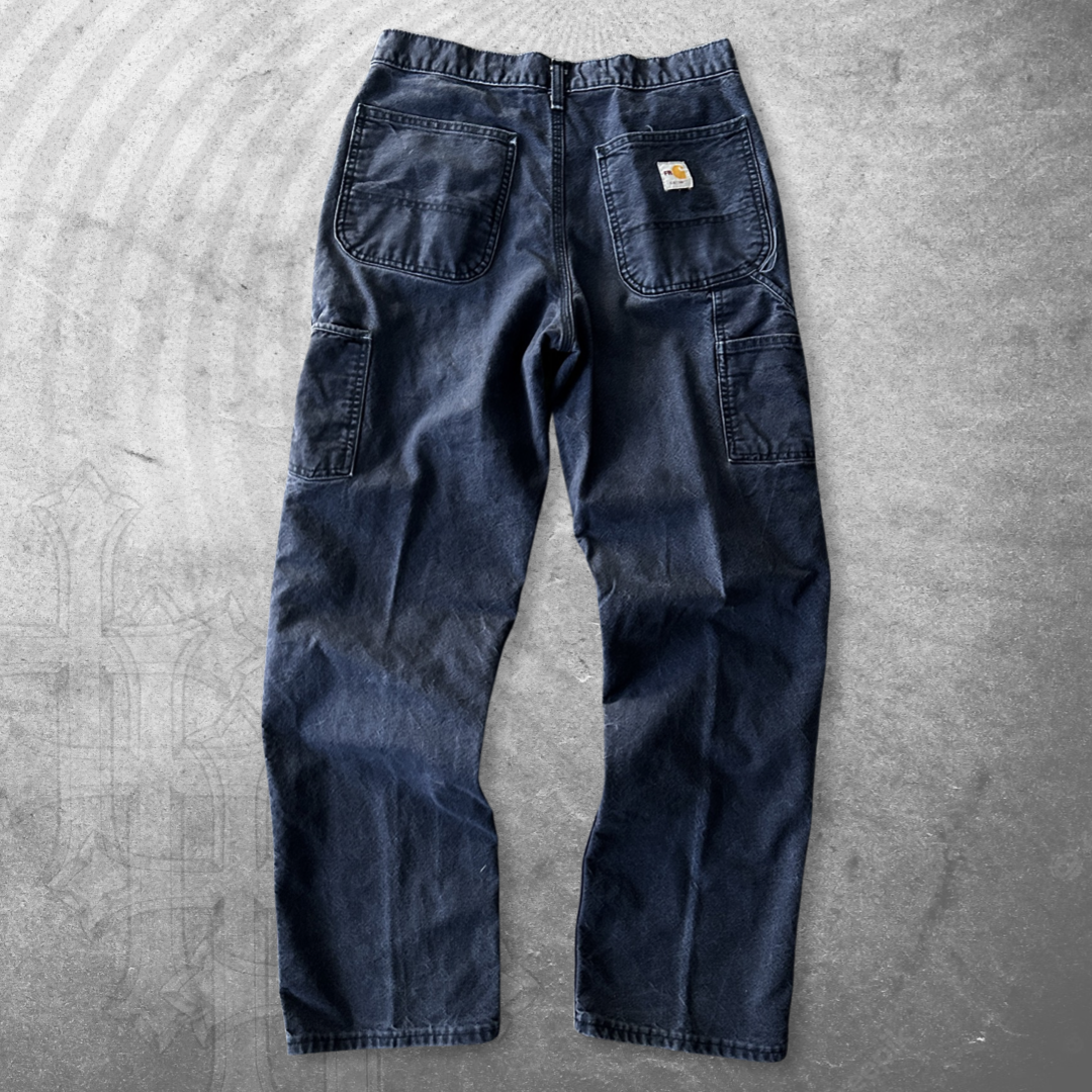 Faded Navy Carhartt Carpenter Pants (31x32)