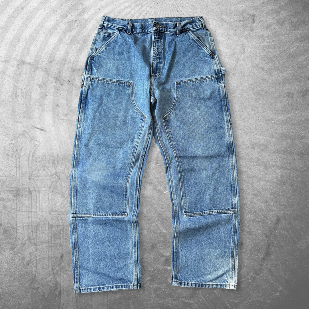 Faded Carhartt Double Knee Jeans 1990s (34x32)