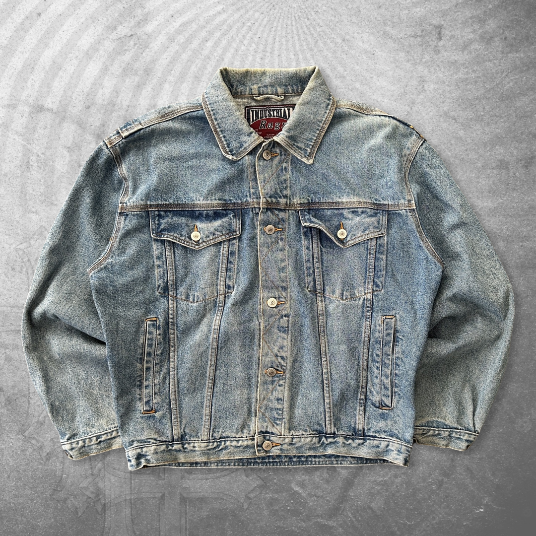 Faded Denim Trucker Jacket 1990s (L)