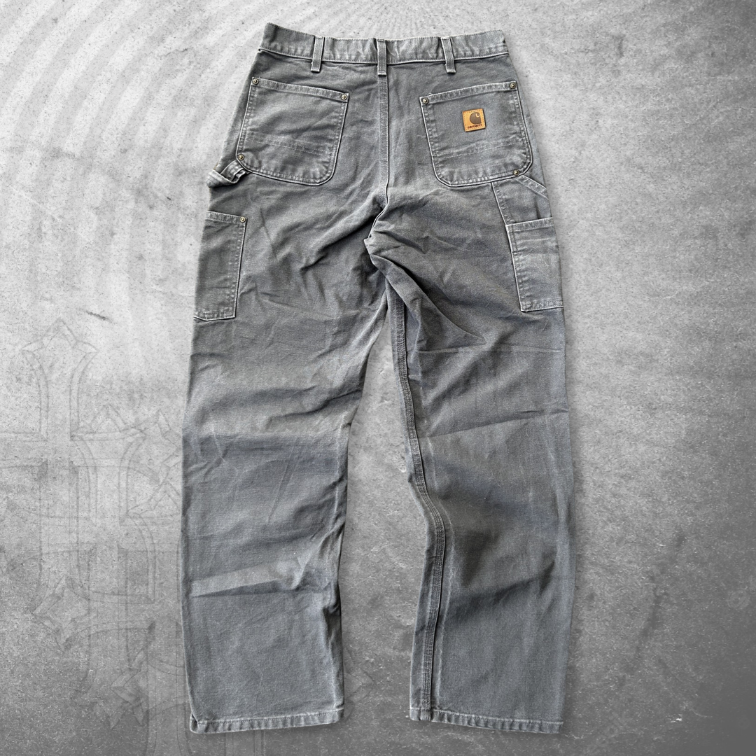 Grey Carhartt Double Knee Pants 1990s (30x32)