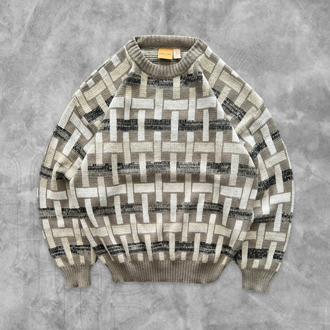 Earth Tone Pattern Sweater 1990s (L)