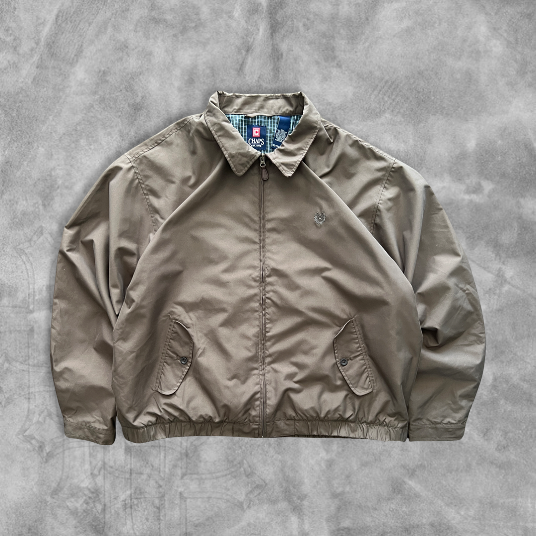 Chocolate Brown Chaps Bomber Jacket 2000s (XL)