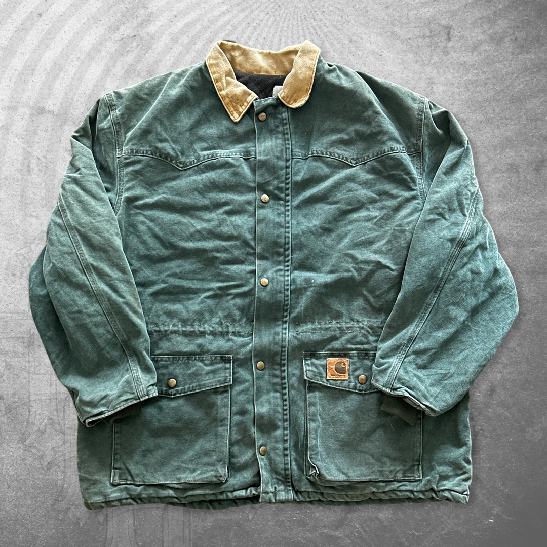 Ocean Green Carhartt Rancher Jacket 1990s (XL)