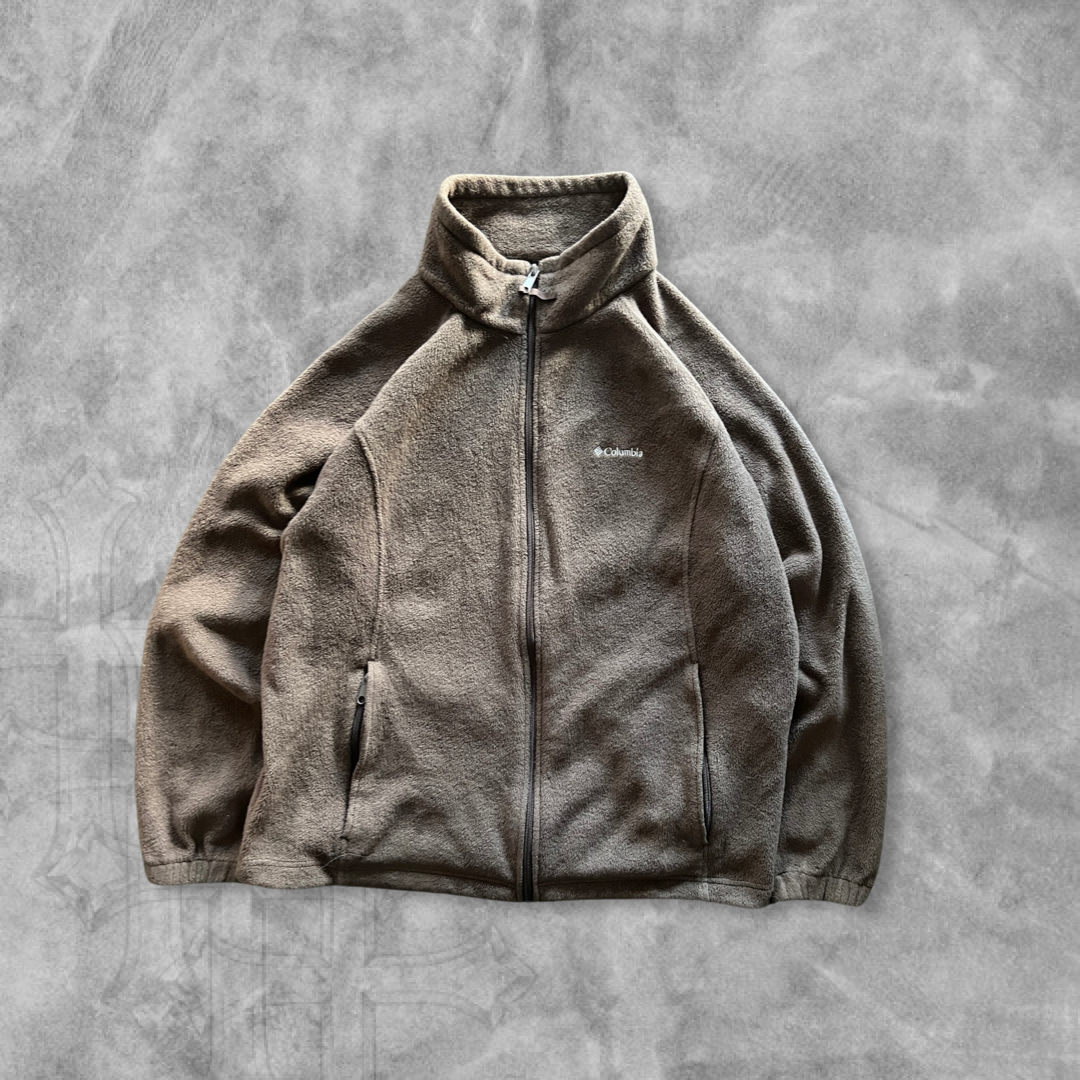 Light Brown Columbia Fleece Jacket 2000s (L)