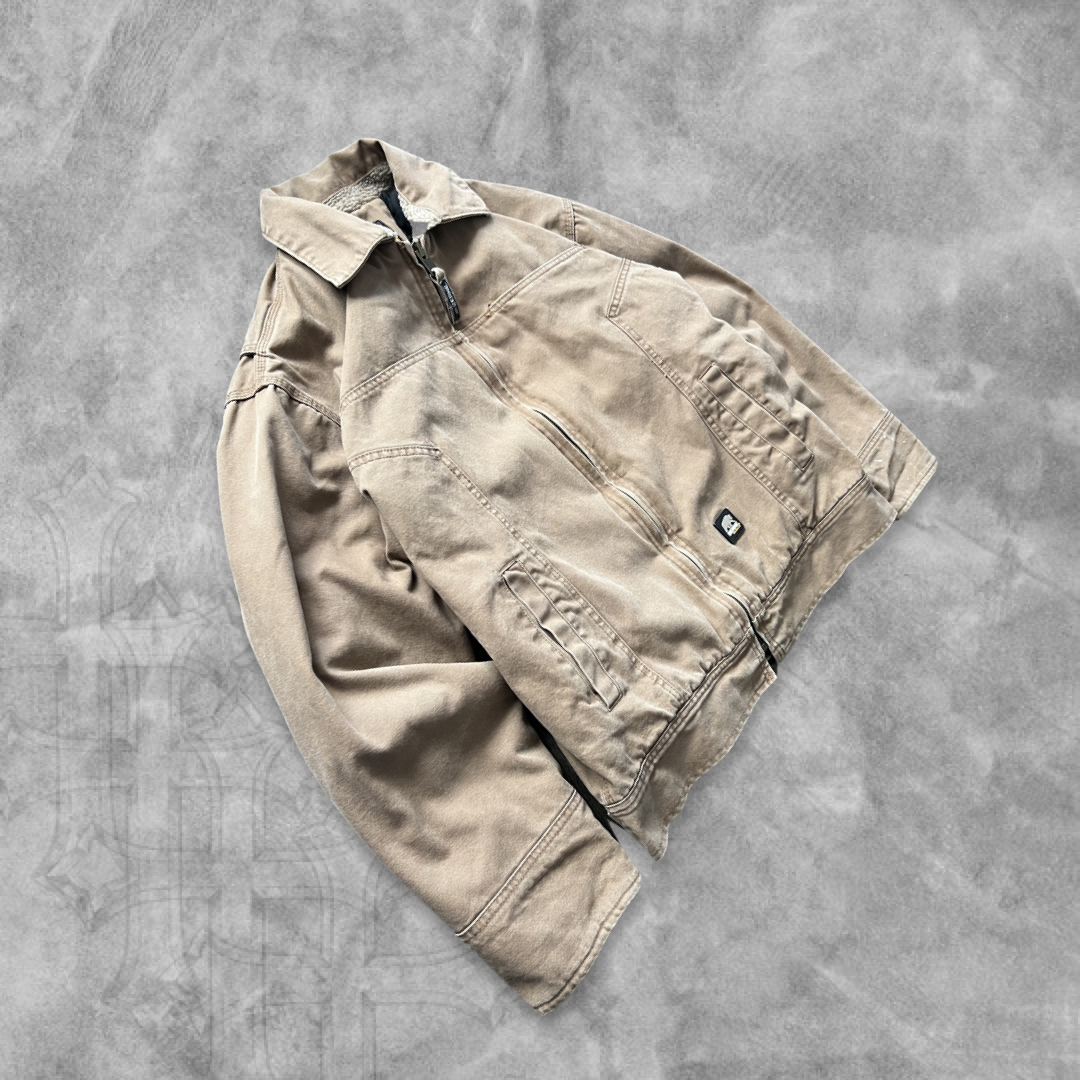 Light Brown Berne Sherpa Lined Work Jacket (L)