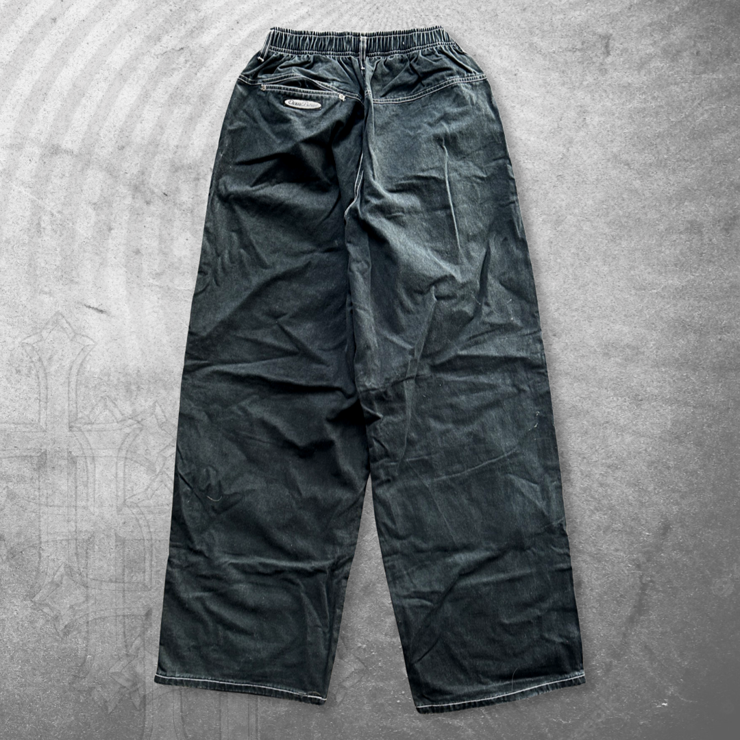 Black Baggy Skater Pants 1990s (M)