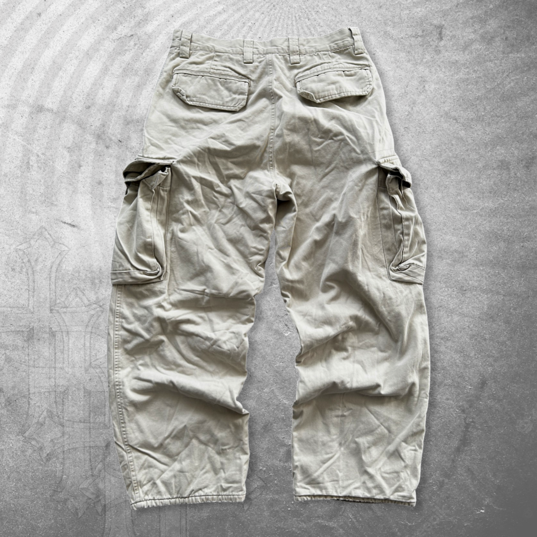 Tan Fleece Lined Gap Cargo Pants 2000s (32x28)