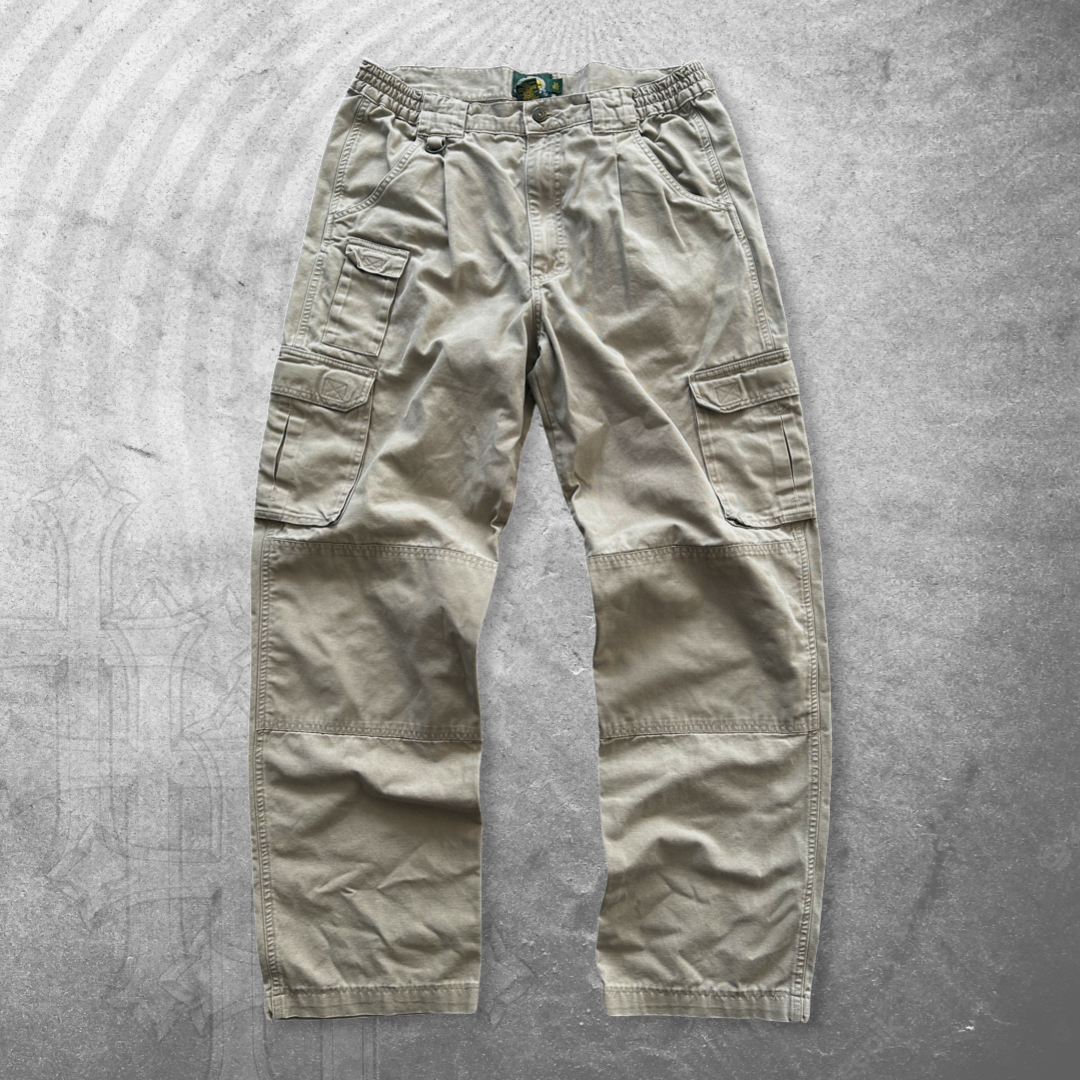 Beige Double Knee Cargo Pants 1990s (34x31)