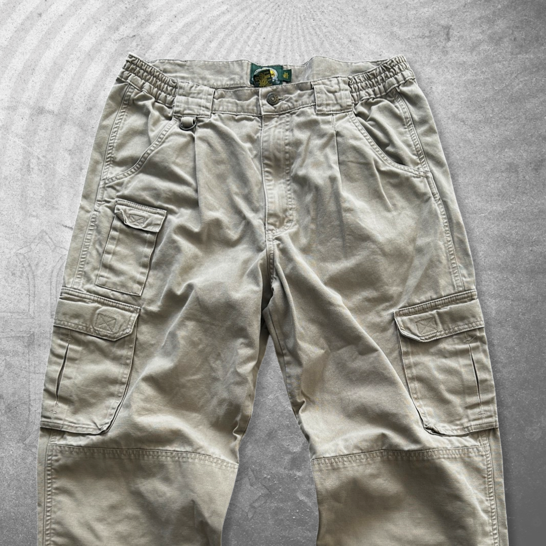 Beige Double Knee Cargo Pants 1990s (34x31)