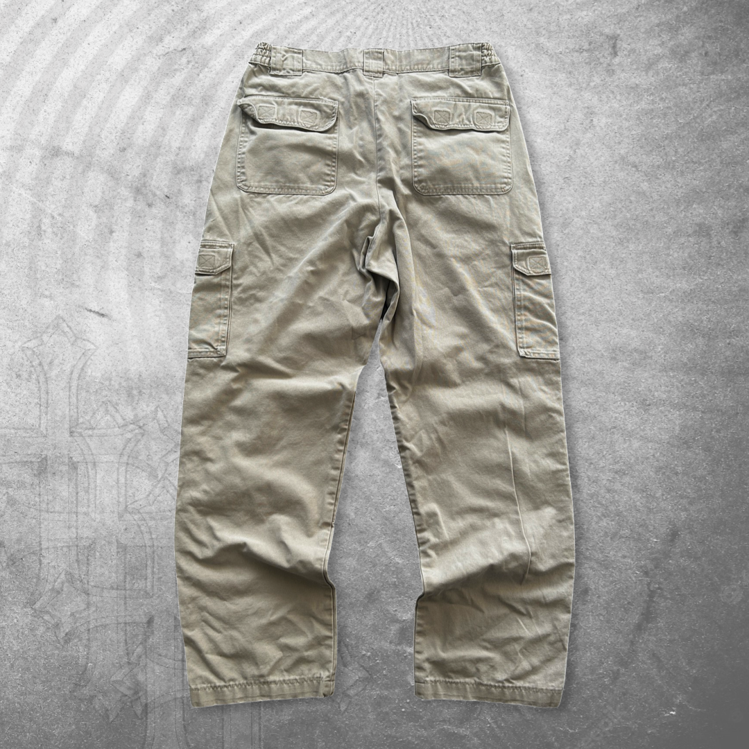 Beige Double Knee Cargo Pants 1990s (34x31)
