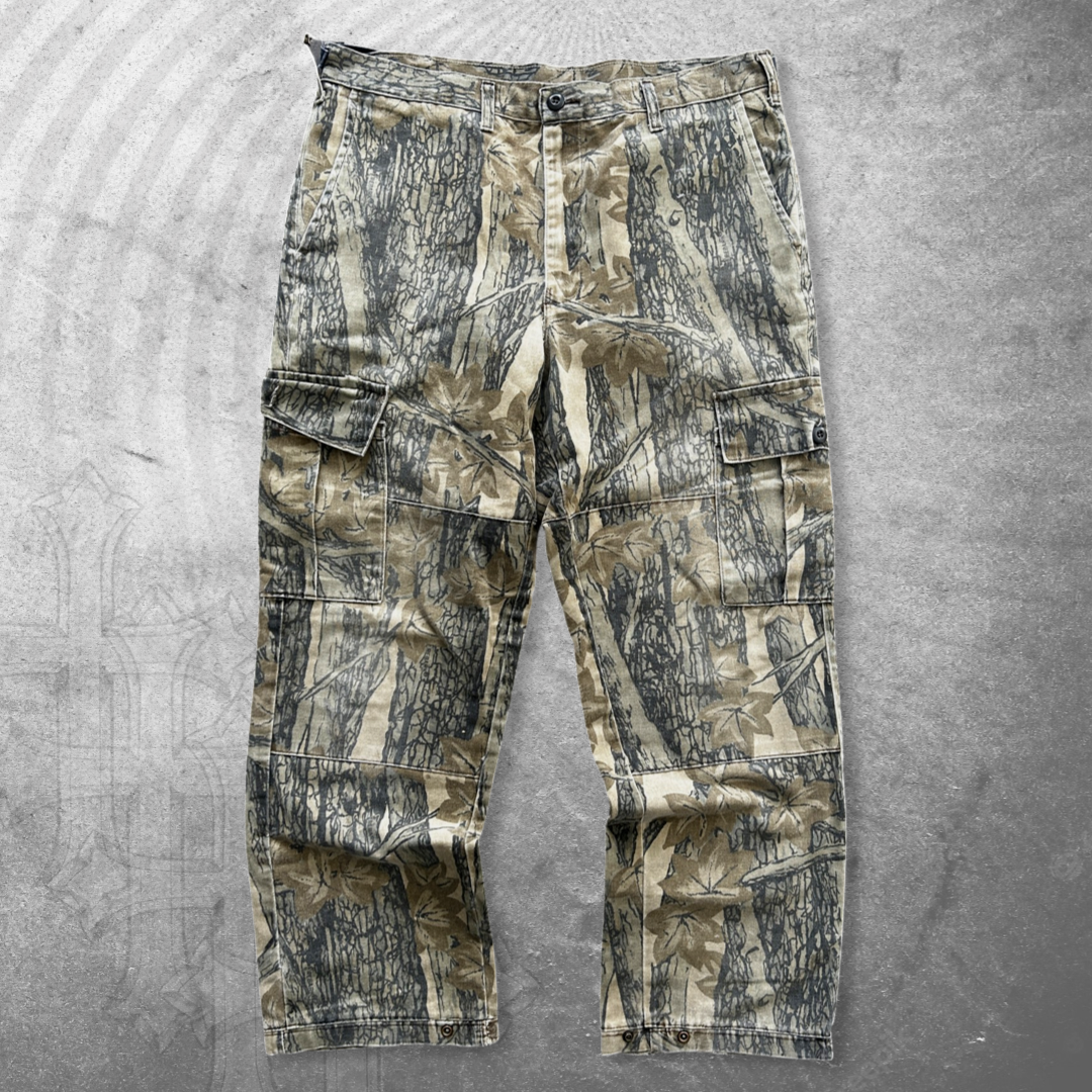 Tree Camo Double Knee Cargo Pants 1990s (38x31)