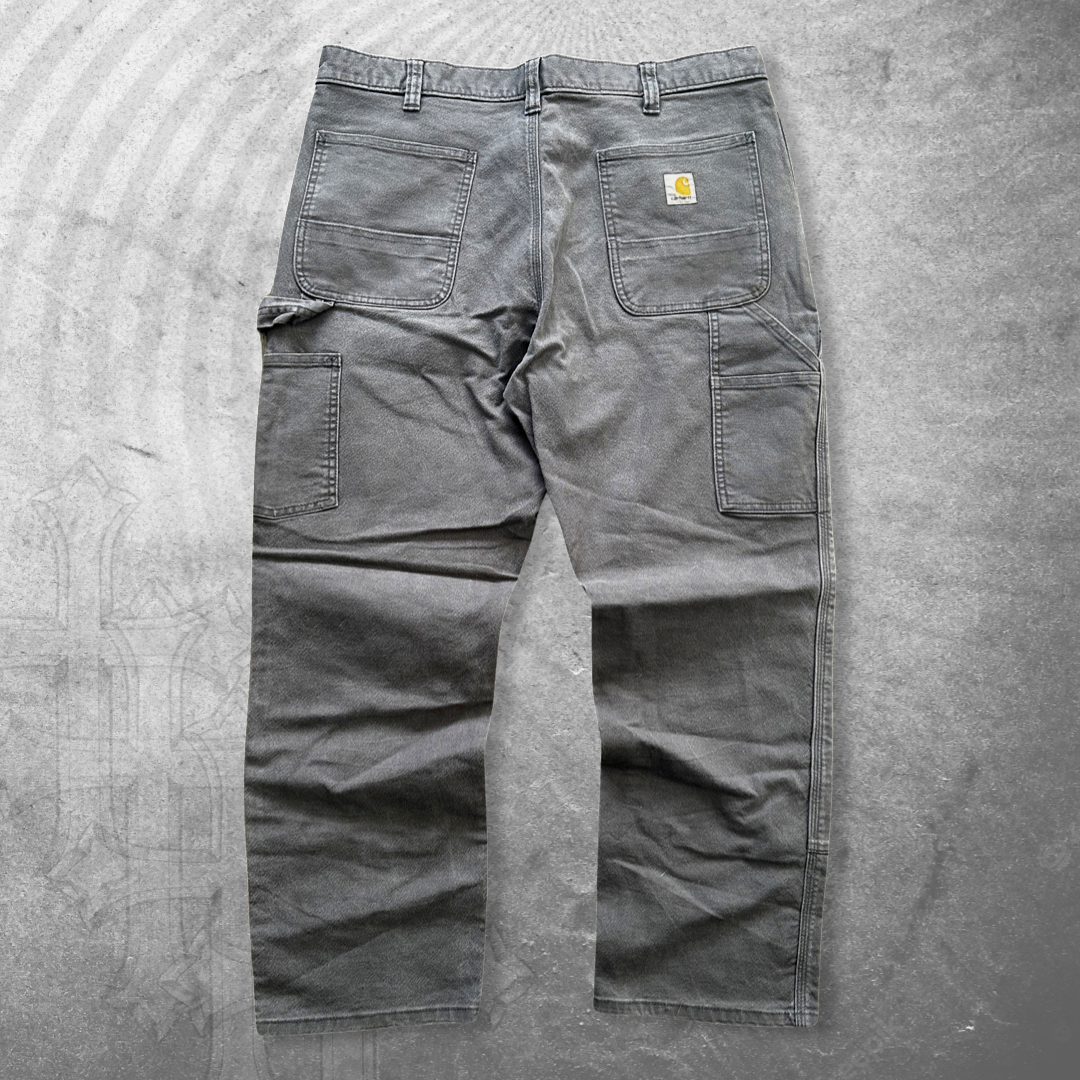 Grey Carhartt Double Knee Pants 1990s (38x29)