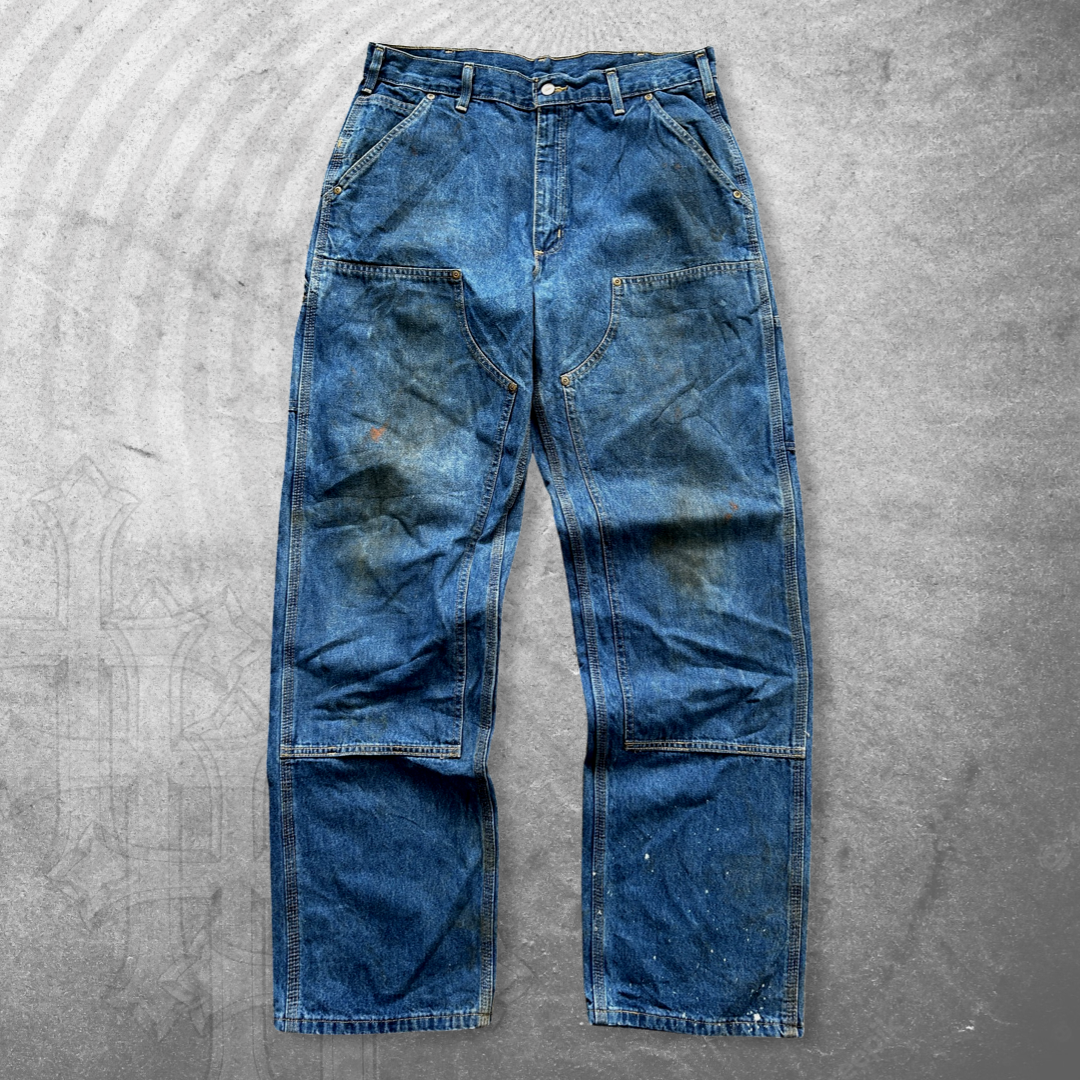 Distressed Carhartt Double Knee Jeans 1990s (33x33)