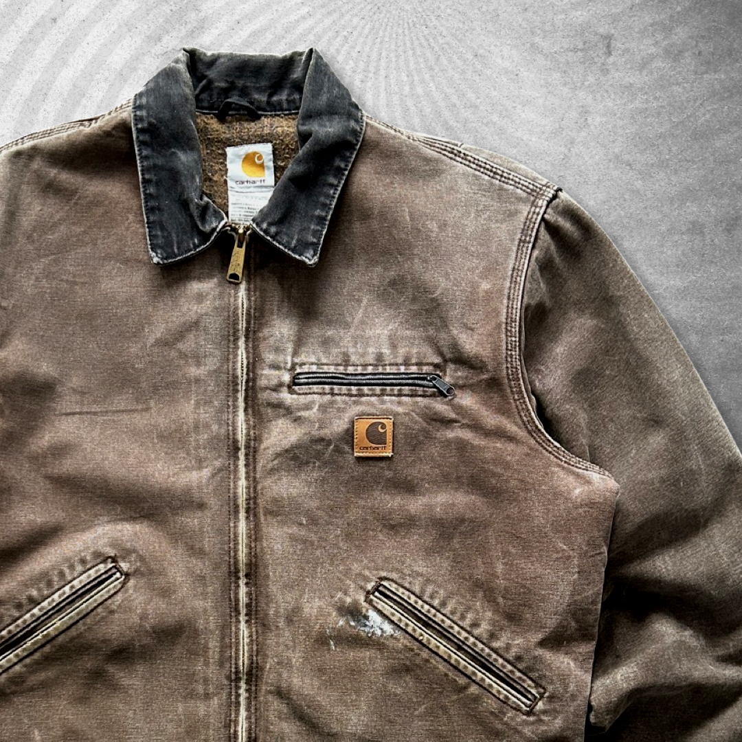 Faded Mocha Brown Carhartt Detroit Jacket 1990s (L)