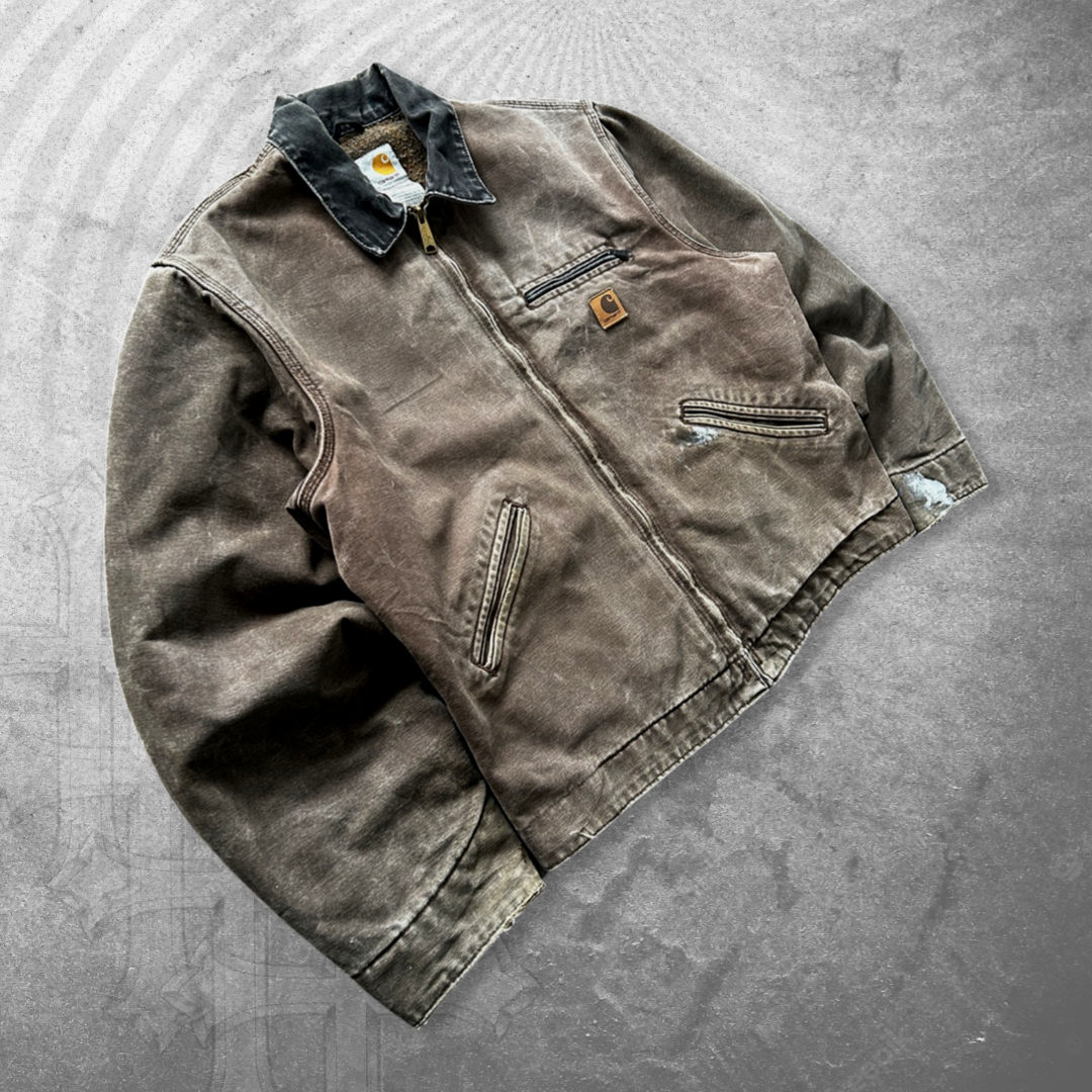 Faded Mocha Brown Carhartt Detroit Jacket 1990s (L)