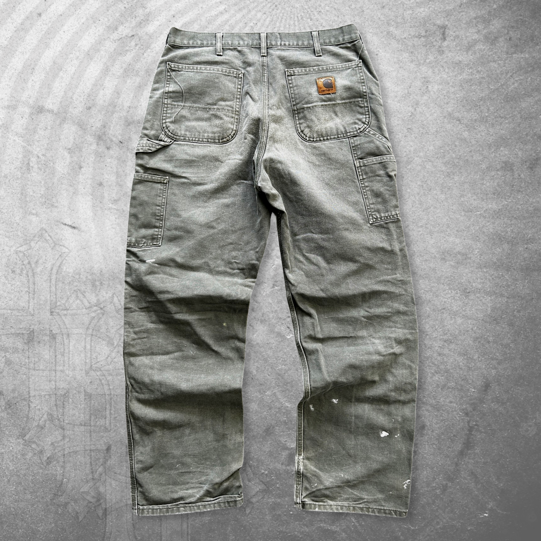 Sage Green Carhartt Carpenter Pants 1990s (34x32)