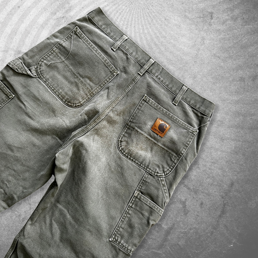 Sage Green Carhartt Carpenter Pants 1990s (34x32)