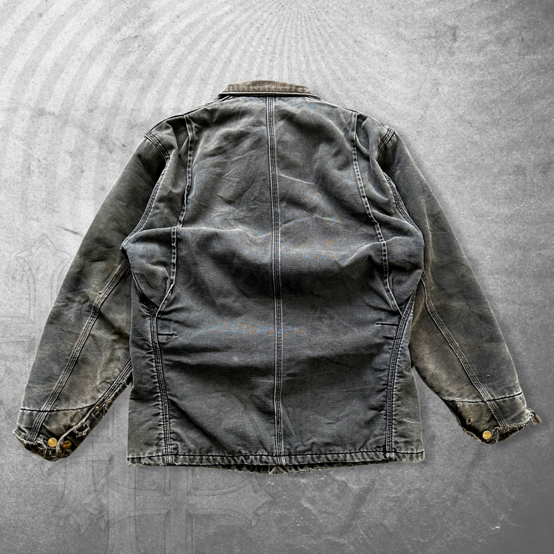 Faded Thrashed Black Carhartt Coat 1990s (M/L)