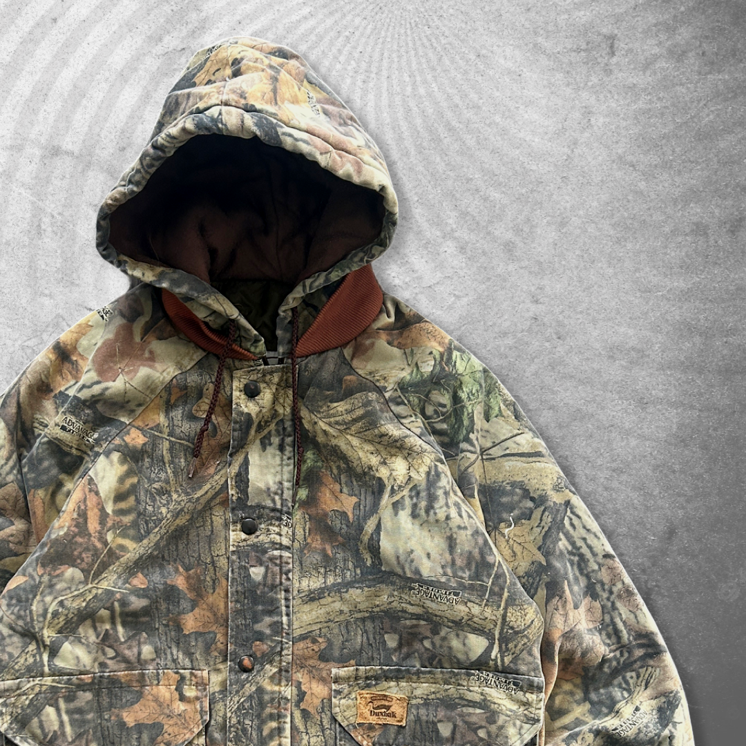 Camo Duxbak Hooded Jacket 1990s (M)