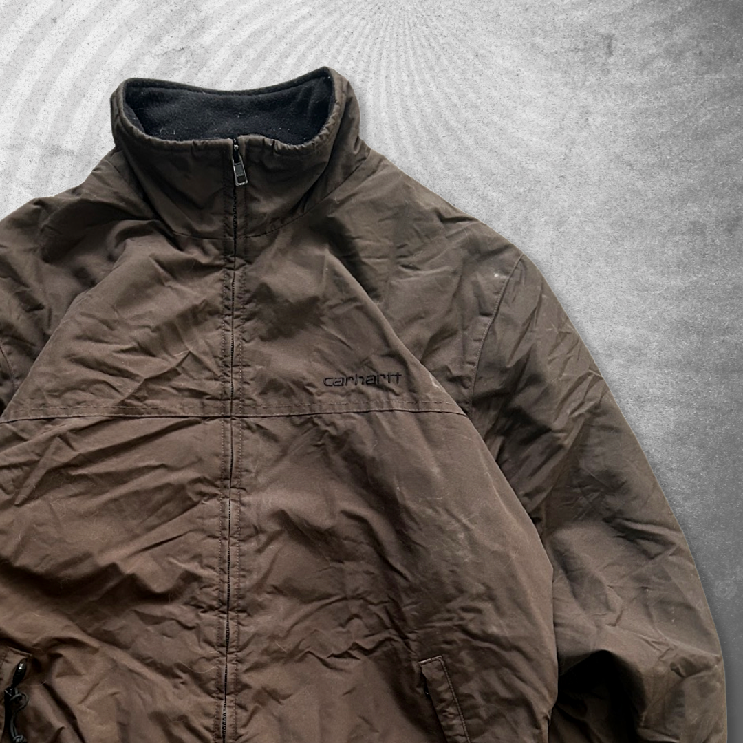 Mocha Brown Carhartt Weatherproof Bomber Jacket 2000s (S)
