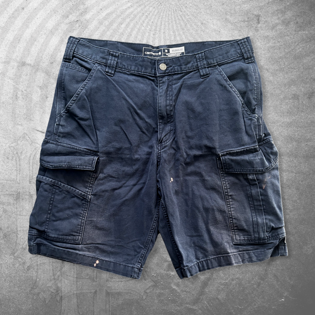 Navy Carhartt Cargo Shorts 2000s (36)