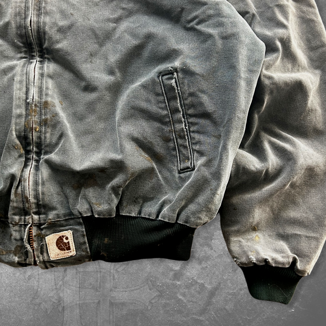 Distressed Faded Mint Green Carhartt Santa Fe Jacket 1990s (XL)