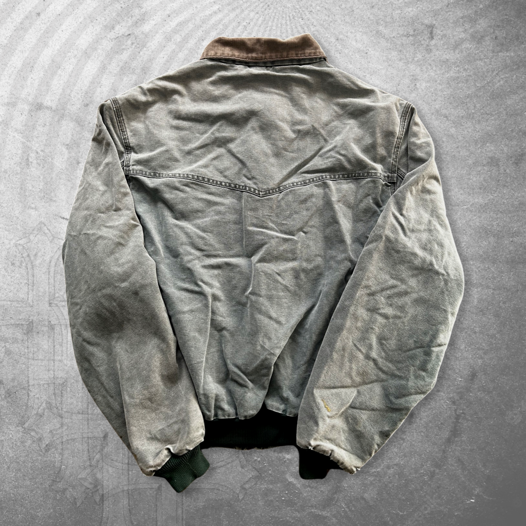 Distressed Faded Mint Green Carhartt Santa Fe Jacket 1990s (XL)