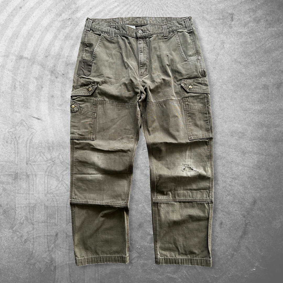Light Brown Carhartt Double Knee Cargo Pants 2000s (36x30)