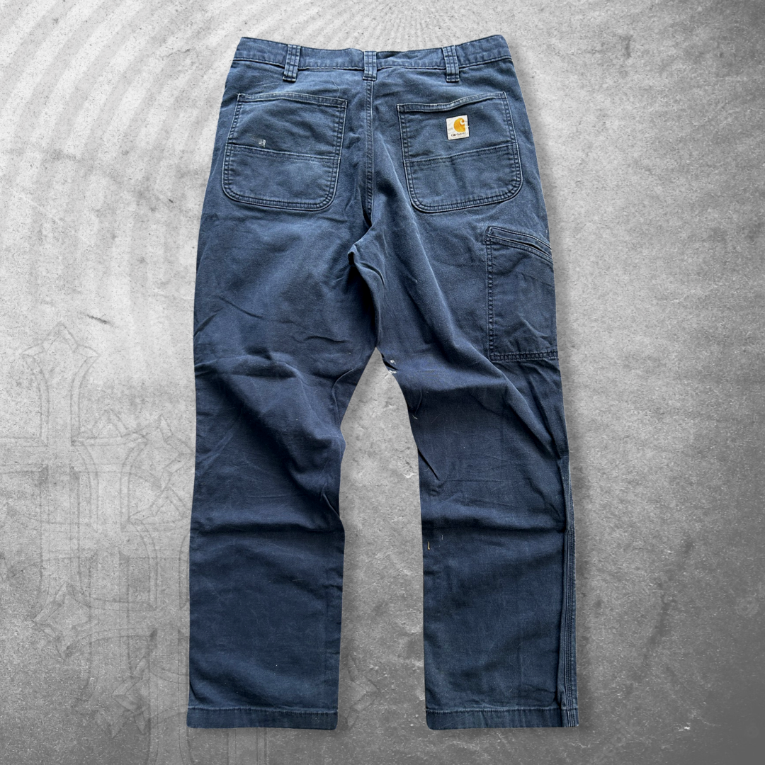 Distressed Navy Carhartt Pants 2000s (34x31)