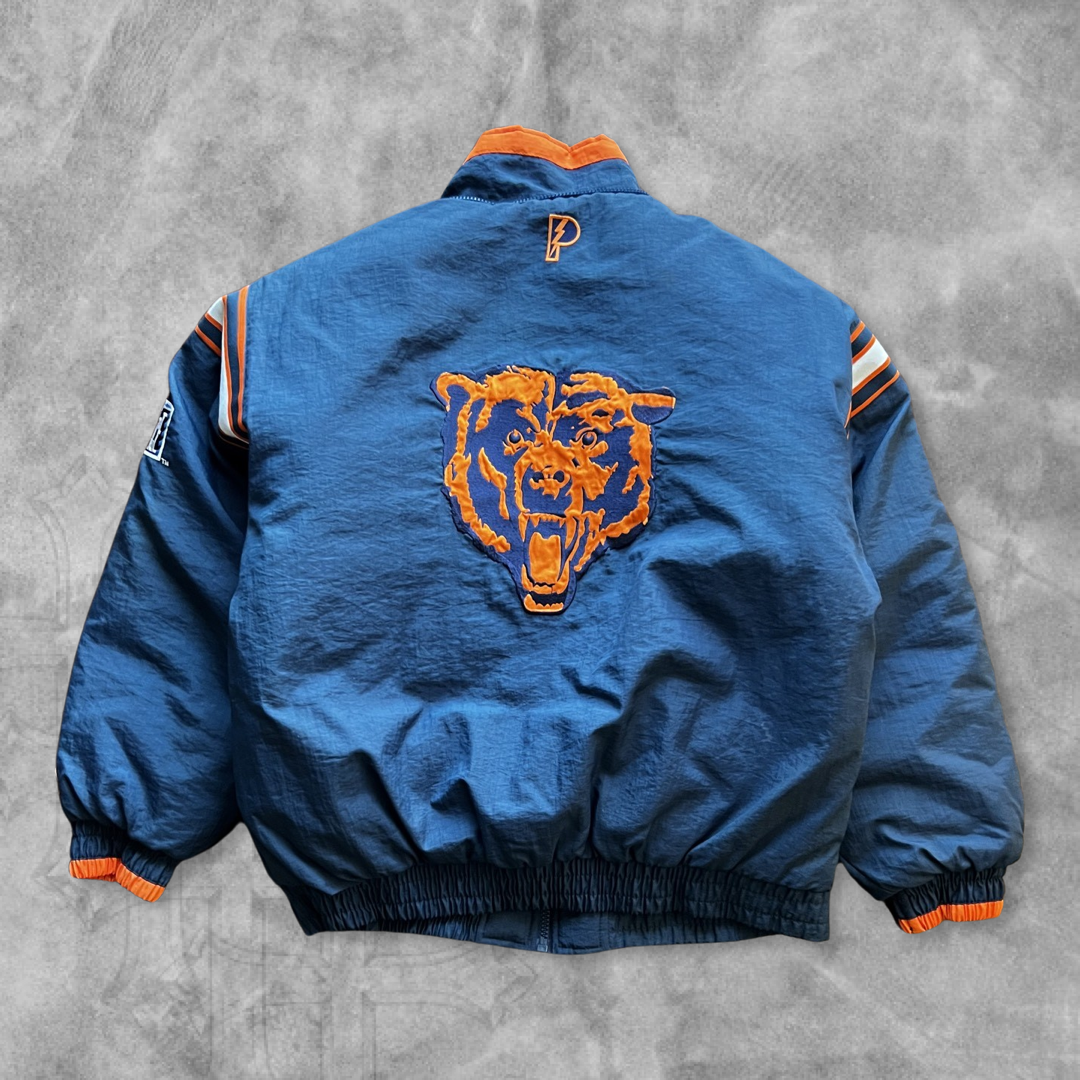 Navy Blue Chicago Bears Pro Line Puffer Jacket 1990s (L)