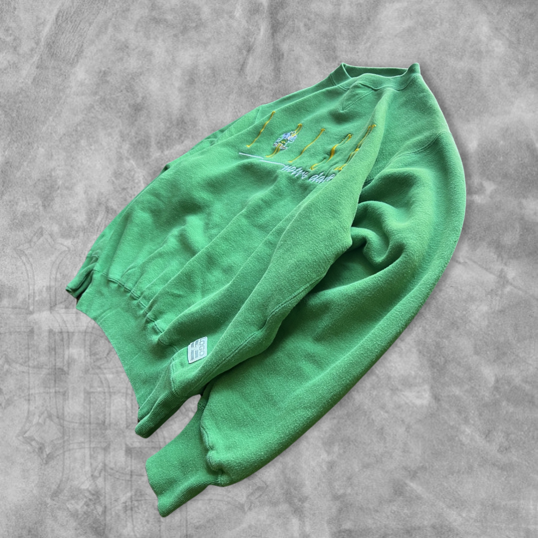 Irish Green Norte Dame Logo 7 Sweatshirt 1990s (L)