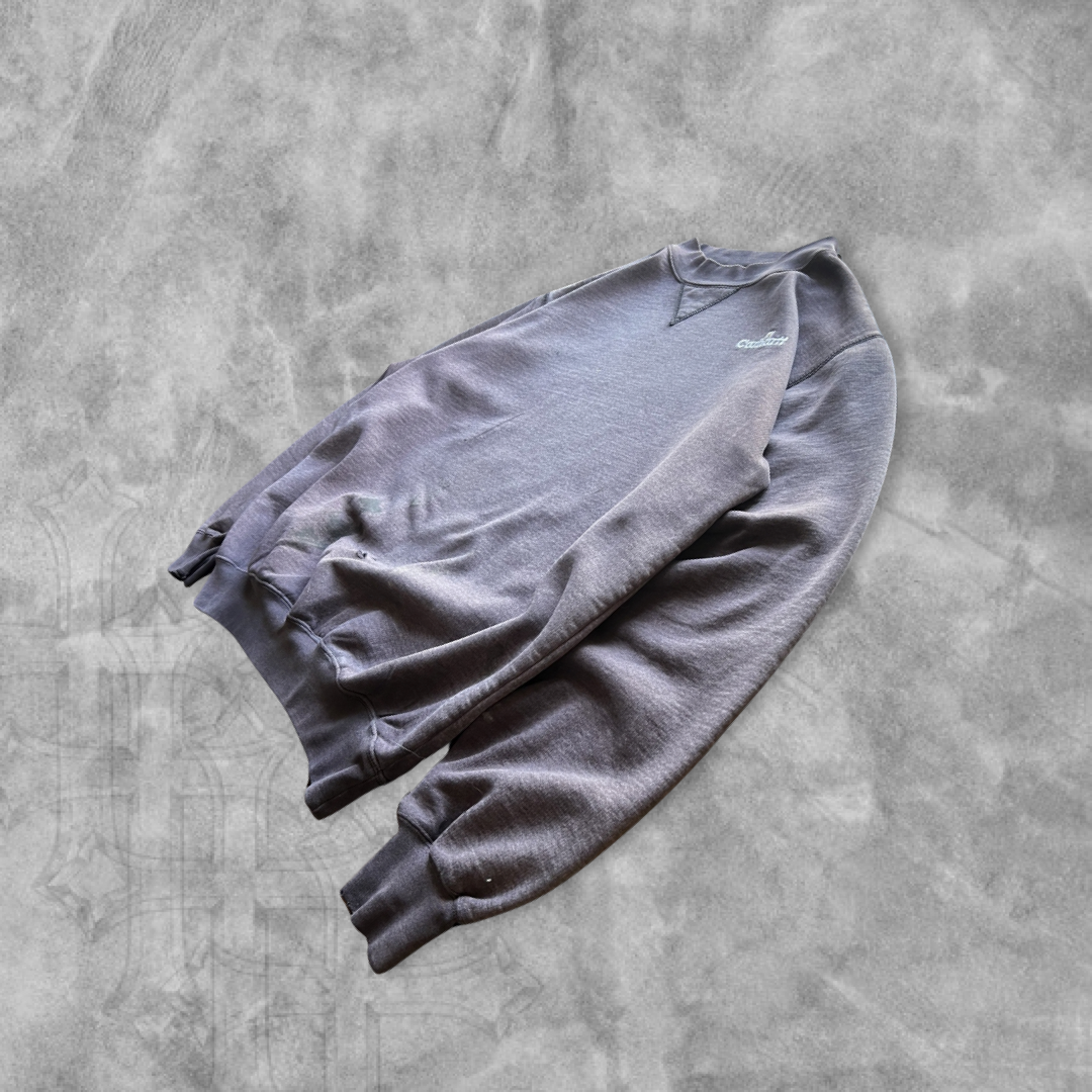Faded Distressed Grape Carhartt Sweatshirt 1990s (L)