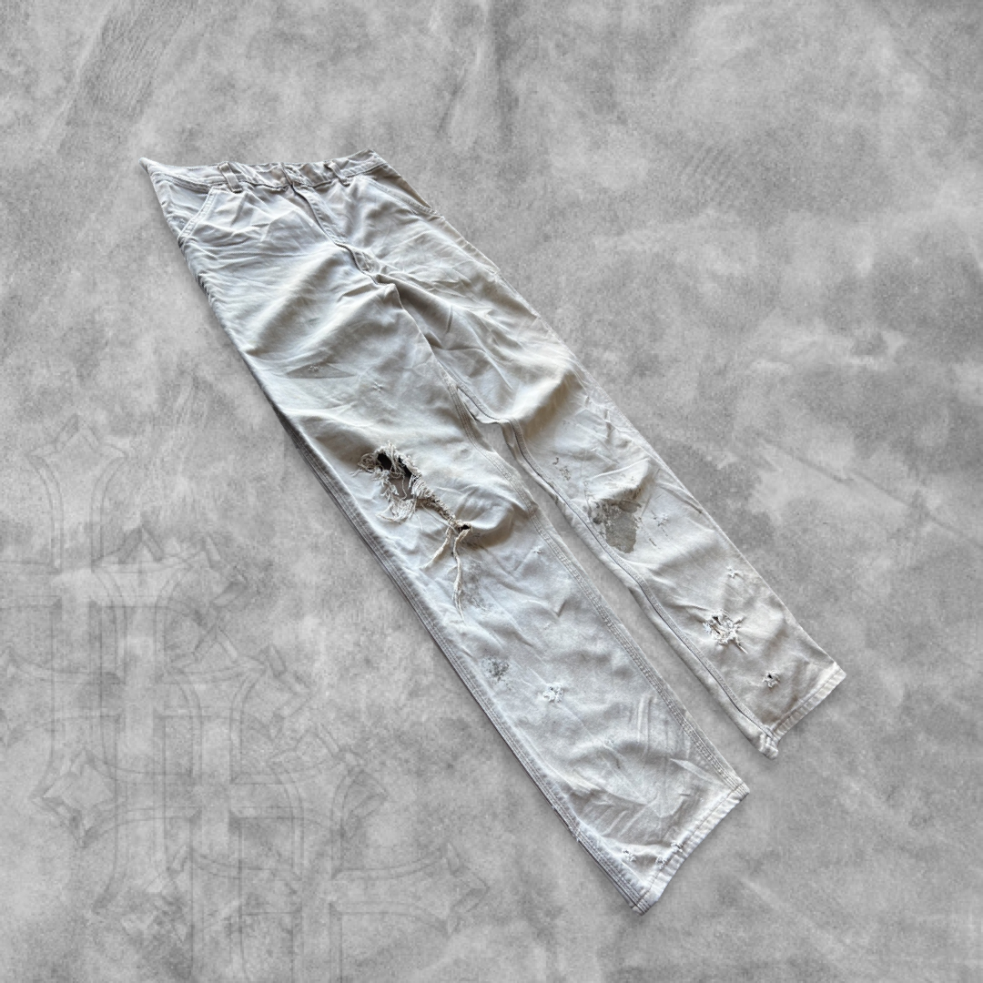 Faded Distressed Tan Carhartt Carpenter Pants 1990s (34x33)