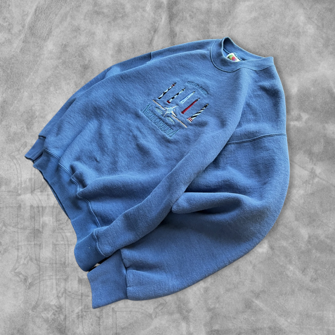 Navy Blue Outer Banks Sweatshirt 1990s (M)