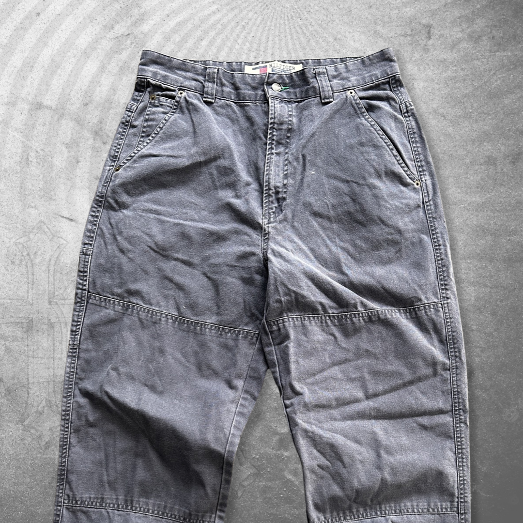 Grey Tommy Hilfiger Double Knee Pants 2000s (33x31)