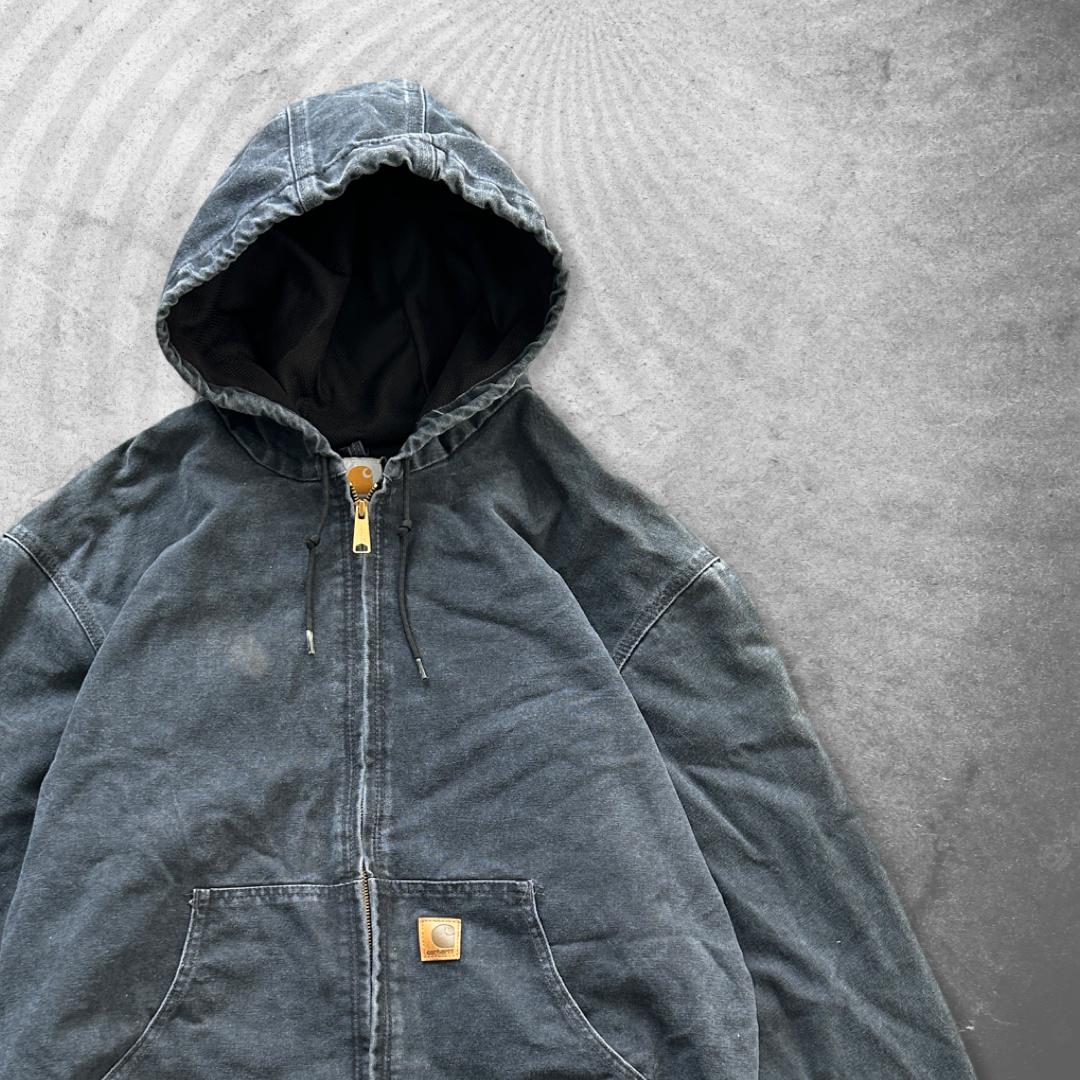 Black Carhartt Hooded Work Jacket 1990s (XL)