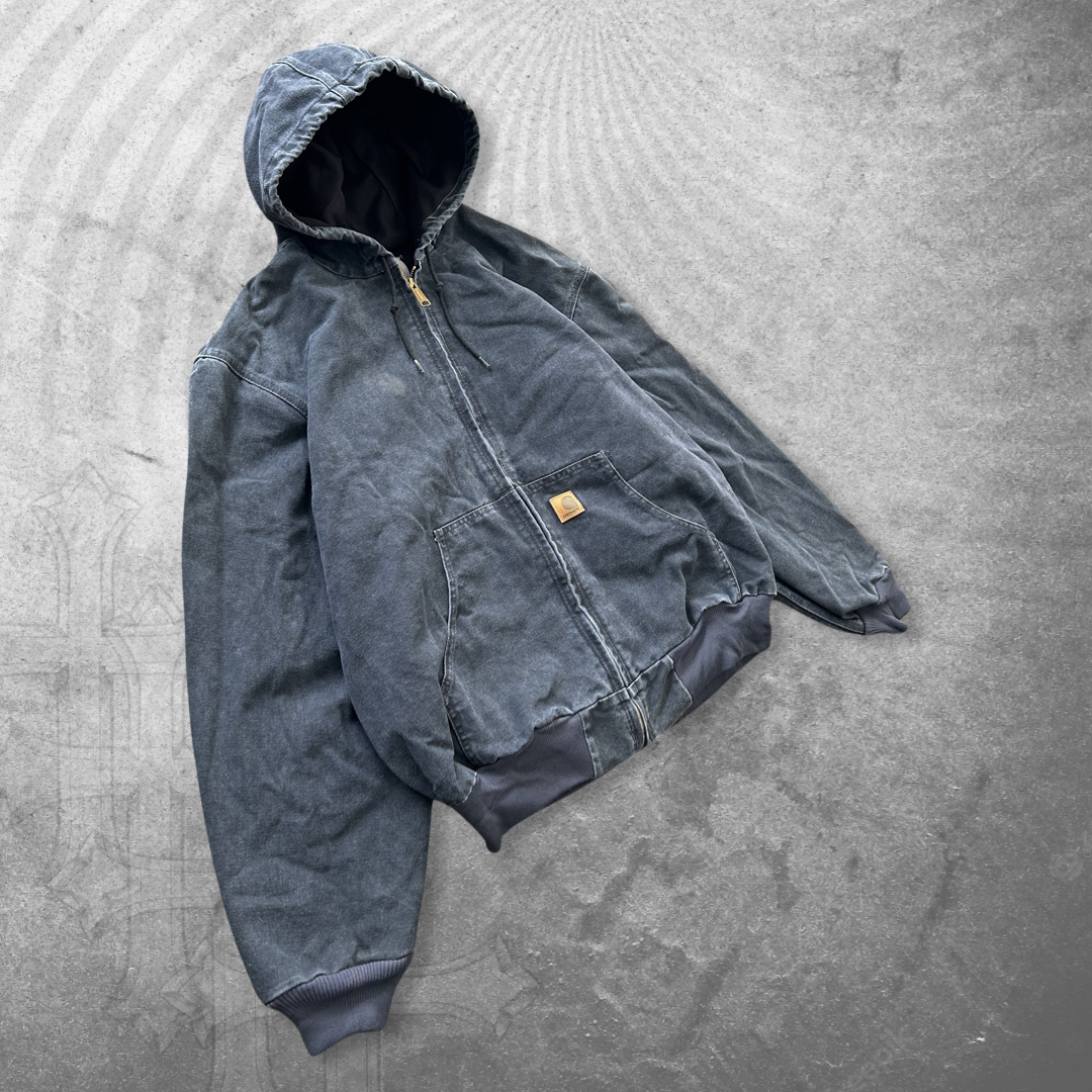 Black Carhartt Hooded Work Jacket 1990s (XL)