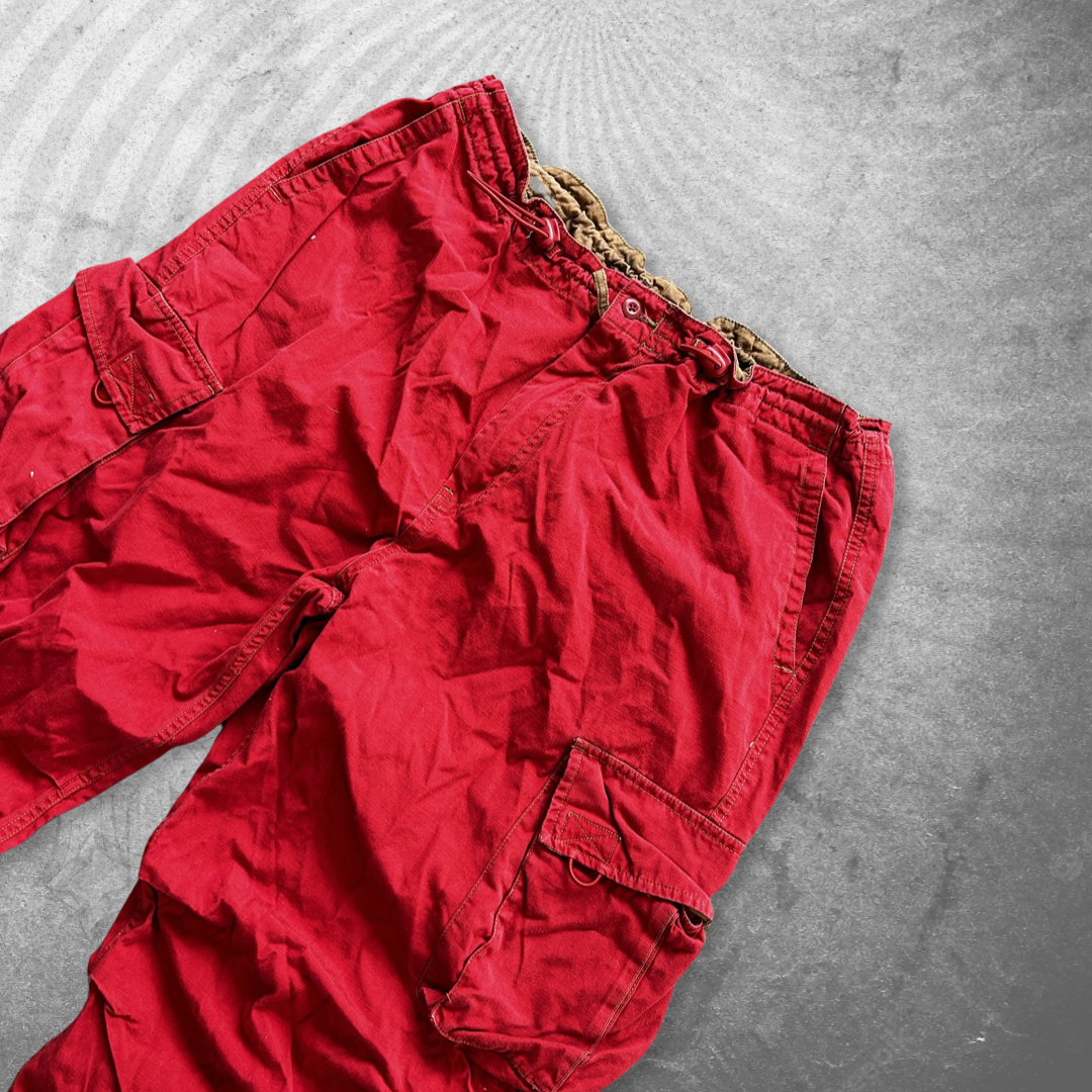 Red Tactical Cargo Pants 2000s (36x32)