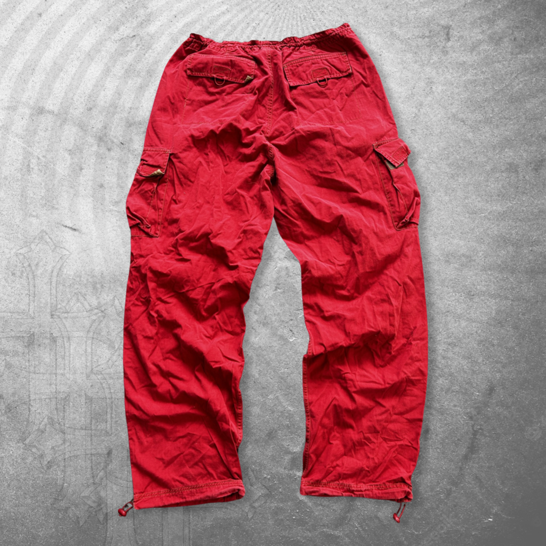 Red Tactical Cargo Pants 2000s (36x32)