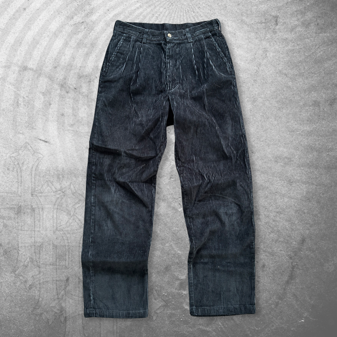 Black Corduroy Pants 1990s (32x32)
