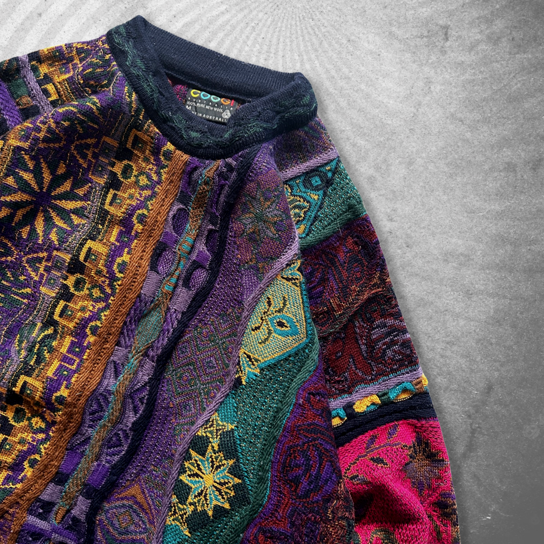Multicolor Coogi Floral Pattern Sweater 1990s (M/L)