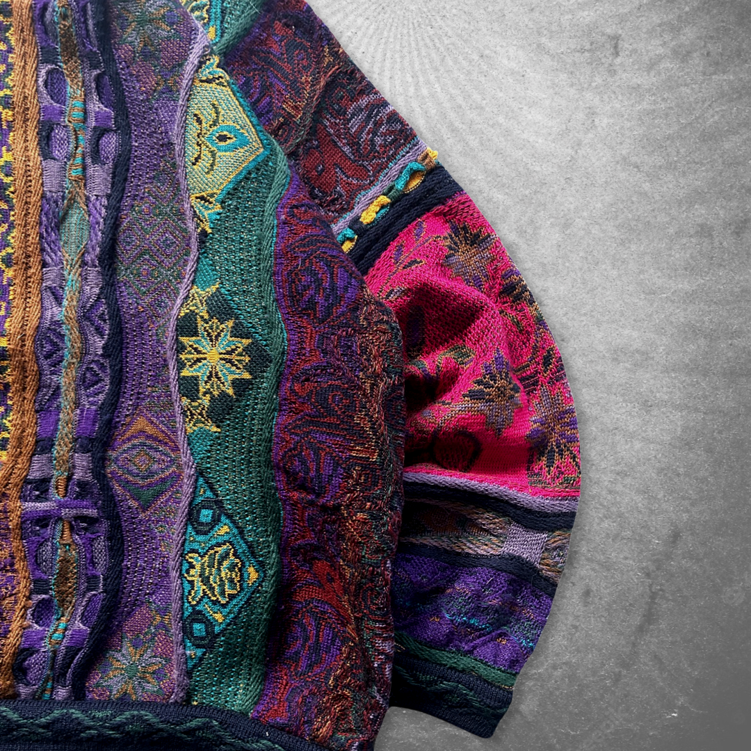 Multicolor Coogi Floral Pattern Sweater 1990s (M/L)